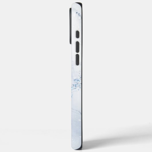 Modern Stone Dusty Blue Marble Case-Mate iPhone Hülle (Rückseite / Links)