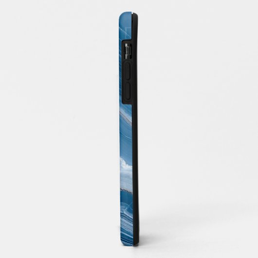 Modern Stone Dusty Blue Marble Case-Mate iPhone Hülle (Hinten/Links)