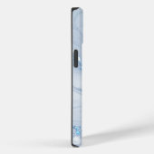 Modern Stone Dusty Blue Marble Case-Mate iPhone Hülle (Rückseite / Rechts)