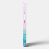 Modern Stone Dusty Blue Marble Case-Mate iPhone Hülle (Rückseite / Links)