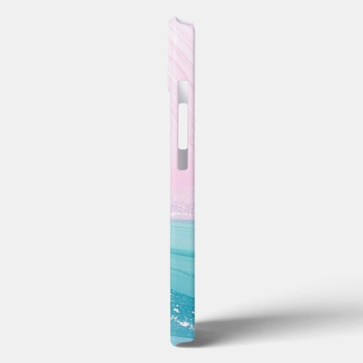 Modern Stone Dusty Blue Marble Case-Mate iPhone Hülle (Rückseite / Links)