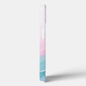 Modern Stone Dusty Blue Marble Case-Mate iPhone Hülle (Rückseite / Rechts)