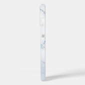 Modern Stone Dusty Blue Marble Case-Mate iPhone Hülle (Rückseite / Links)