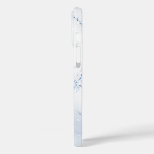 Modern Stone Dusty Blue Marble Case-Mate iPhone Hülle (Rückseite / Links)