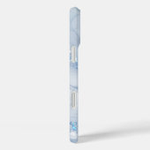 Modern Stone Dusty Blue Marble Case-Mate iPhone Hülle (Rückseite / Rechts)