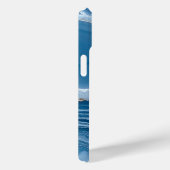 Modern Stone Dusty Blue Marble Case-Mate iPhone Hülle (Rückseite / Rechts)