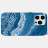 Modern Stone Dusty Blue Marble Case-Mate iPhone Hülle (Rückseite (Horizontal))