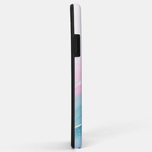 Modern Stone Dusty Blue Marble Case-Mate iPhone Hülle (Hinten/Rechts)