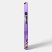 Modern Stone Dusty Blue Marble Case-Mate iPhone Hülle (Rückseite / Links)