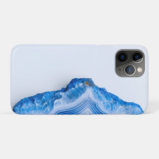 Modern Stone Dusty Blue Marble Case-Mate iPhone Hülle (Rückseite (Horizontal))