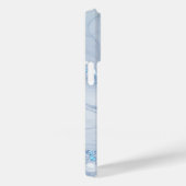 Modern Stone Dusty Blue Marble Case-Mate iPhone Hülle (Rückseite / Rechts)