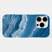 Modern Stone Dusty Blue Marble Case-Mate iPhone Hülle (Rückseite (Horizontal))