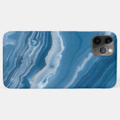 Modern Stone Dusty Blue Marble Case-Mate iPhone Hülle (Rückseite (Horizontal))