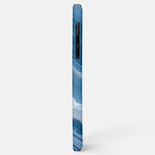 Modern Stone Dusty Blue Marble Case-Mate iPhone Hülle (Hinten/Links)