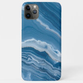 Modern Stone Dusty Blue Marble Case-Mate iPhone Hülle (Rückseite)