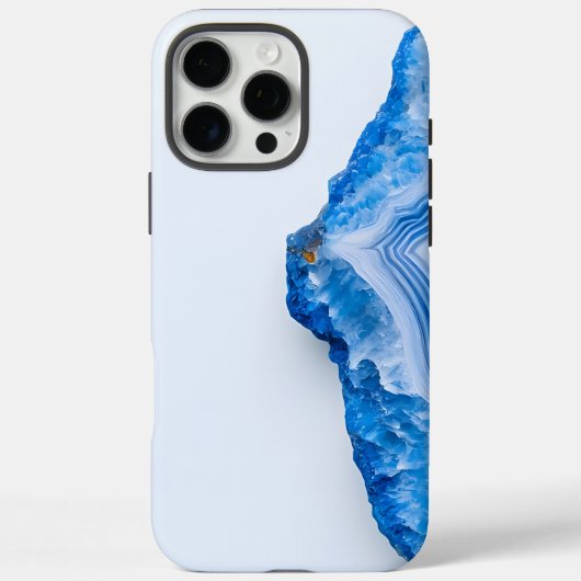 Modern Stone Dusty Blue Marble Case-Mate iPhone Hülle (Rückseite)
