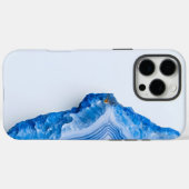 Modern Stone Dusty Blue Marble Case-Mate iPhone Hülle (Rückseite (Horizontal))
