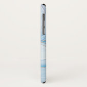 Modern Stone Dusty Blue Marble Case-Mate iPhone Hülle (Hinten/Links)