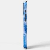 Modern Stone Dusty Blue Marble Case-Mate iPhone Hülle (Rückseite / Links)