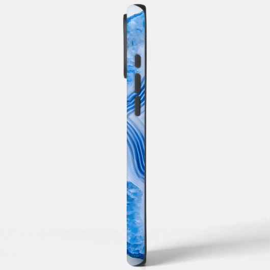 Modern Stone Dusty Blue Marble Case-Mate iPhone Hülle (Rückseite / Links)