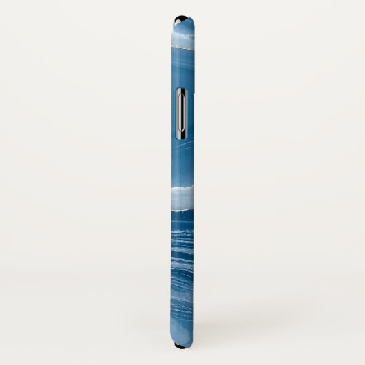 Modern Stone Dusty Blue Marble Case-Mate iPhone Hülle (Hinten/Rechts)