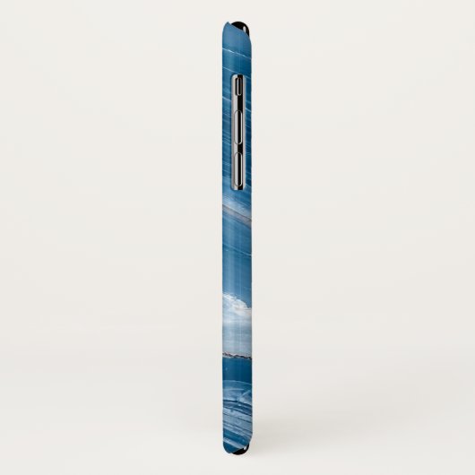 Modern Stone Dusty Blue Marble Case-Mate iPhone Hülle (Hinten/Links)