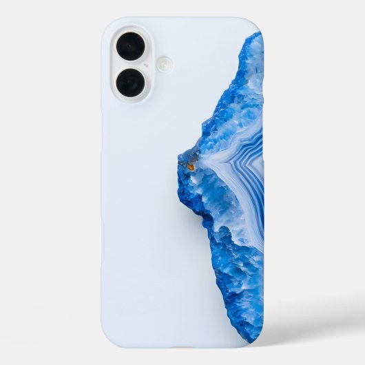 Modern Stone Dusty Blue Marble Case-Mate iPhone Hülle (Rückseite)