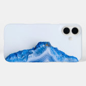 Modern Stone Dusty Blue Marble Case-Mate iPhone Hülle (Rückseite (Horizontal))