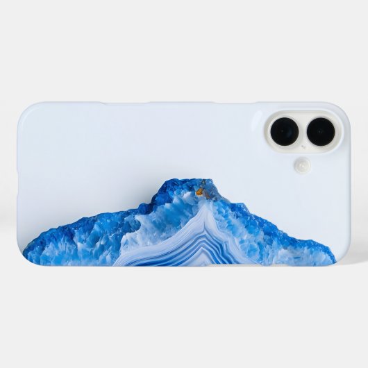 Modern Stone Dusty Blue Marble Case-Mate iPhone Hülle (Rückseite (Horizontal))