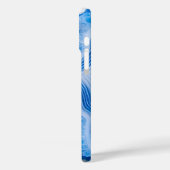 Modern Stone Dusty Blue Marble Case-Mate iPhone Hülle (Rückseite / Links)