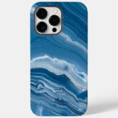 Modern Stone Dusty Blue Marble Case-Mate iPhone Hülle (Rückseite)