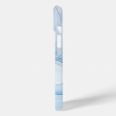 Modern Stone Dusty Blue Marble Case-Mate iPhone Hülle (Rückseite / Links)