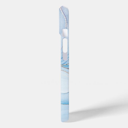 Modern Stone Dusty Blue Marble Case-Mate iPhone Hülle (Rückseite / Links)