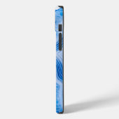 Modern Stone Dusty Blue Marble Case-Mate iPhone Hülle (Rückseite / Links)