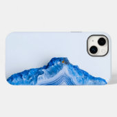 Modern Stone Dusty Blue Marble Case-Mate iPhone Hülle (Rückseite (Horizontal))