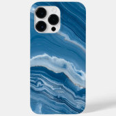 Modern Stone Dusty Blue Marble Case-Mate iPhone Hülle (Rückseite)