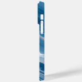 Modern Stone Dusty Blue Marble Case-Mate iPhone Hülle (Rückseite / Links)