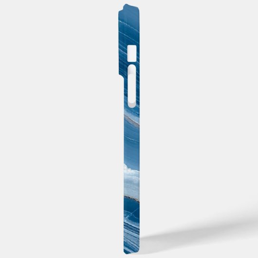 Modern Stone Dusty Blue Marble Case-Mate iPhone Hülle (Rückseite / Links)