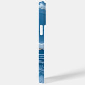 Modern Stone Dusty Blue Marble Case-Mate iPhone Hülle (Rückseite / Rechts)