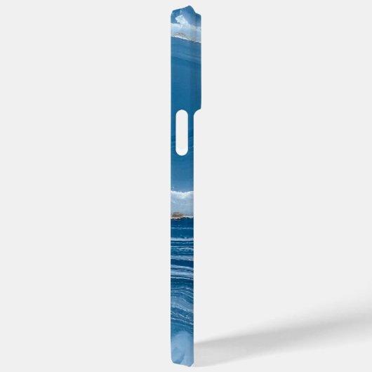 Modern Stone Dusty Blue Marble Case-Mate iPhone Hülle (Rückseite / Rechts)