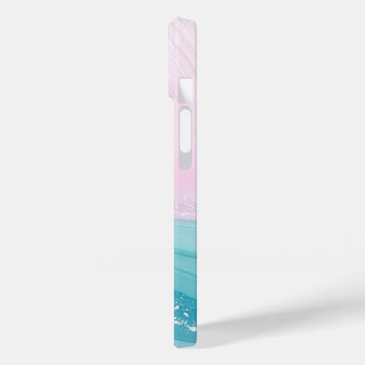 Modern Stone Dusty Blue Marble Case-Mate iPhone Hülle (Rückseite / Links)