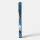 Modern Stone Dusty Blue Marble Case-Mate iPhone Hülle (Rückseite / Links)