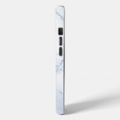 Modern Stone Dusty Blue Marble Case-Mate iPhone Hülle (Rückseite / Links)