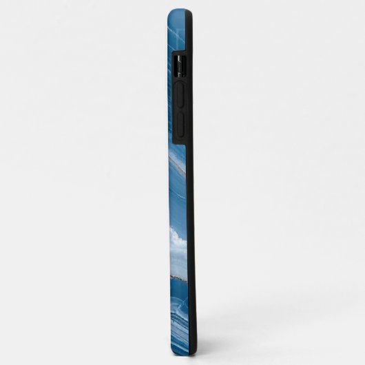 Modern Stone Dusty Blue Marble Case-Mate iPhone Hülle (Hinten/Links)