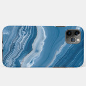 Modern Stone Dusty Blue Marble Case-Mate iPhone Hülle (Rückseite (Horizontal))