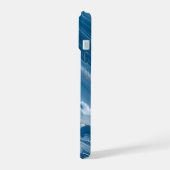 Modern Stone Dusty Blue Marble iPhone 15 Hülle (Linke Seite)