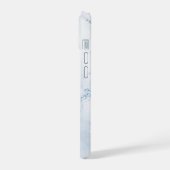 Modern Stone Dusty Blue Marble iPhone 15 Hülle (Linke Seite)