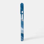 Modern Stone Dusty Blue Marble iPhone 16 Hülle (Linke Seite)