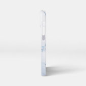 Modern Stone Dusty Blue Marble iPhone Hülle (Linke Seite)