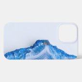 Modern Stone Dusty Blue Marble iPhone Hülle (Rückseite (Horizontal))